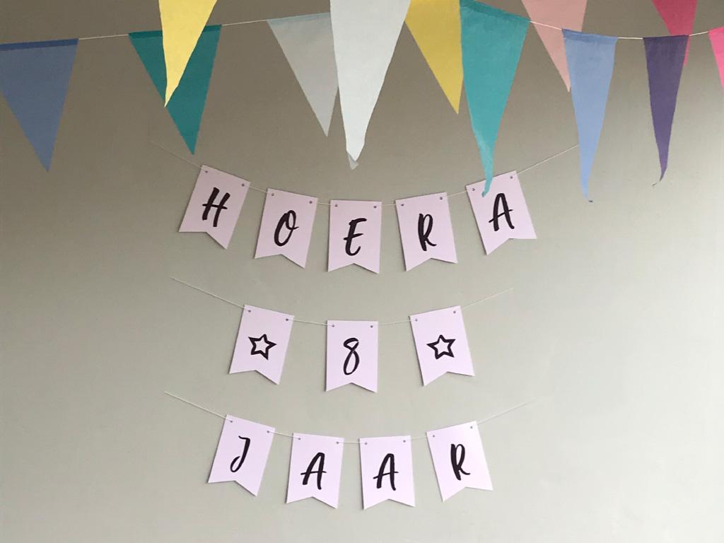 DIY leeftijd slinger hoera xx jaar